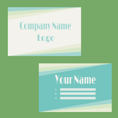 Green futuristic vector business card vector