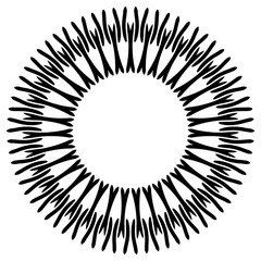 New ink Abstract circle pattern mandala flower floral petal stack zentangl spirograph modern circular pattern sun star rays tribal lace motif black white single art mehendi Digital textile frame stamp