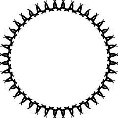 New ink Abstract circle pattern mandala flower floral petal stack zentangl spirograph modern circular pattern sun star rays tribal lace motif black white single art mehendi Digital textile frame stamp
