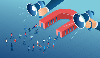 Vector of corporate business dividing men and women into separate groups