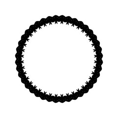 New ink Abstract circle pattern mandala flower floral petal stack zentangl spirograph modern circular pattern sun star rays tribal lace motif black white single art mehendi Digital textile frame stamp