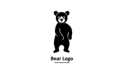 The flat bear logo concept is perfect for business, technology, contractor and housing symbols, health,sport, restaurants, education