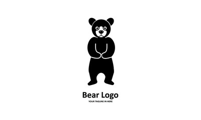 The flat bear logo concept is perfect for business, technology, contractor and housing symbols, health,sport, restaurants, education
