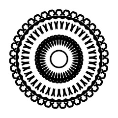 New ink Abstract circle pattern mandala flower floral petal stack zentangl spirograph modern circular pattern sun star rays tribal lace motif black white single art mehendi Digital textile frame stamp
