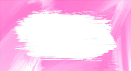 White splash banner with Pink watercolor background for your design, watercolor background concept, vector.