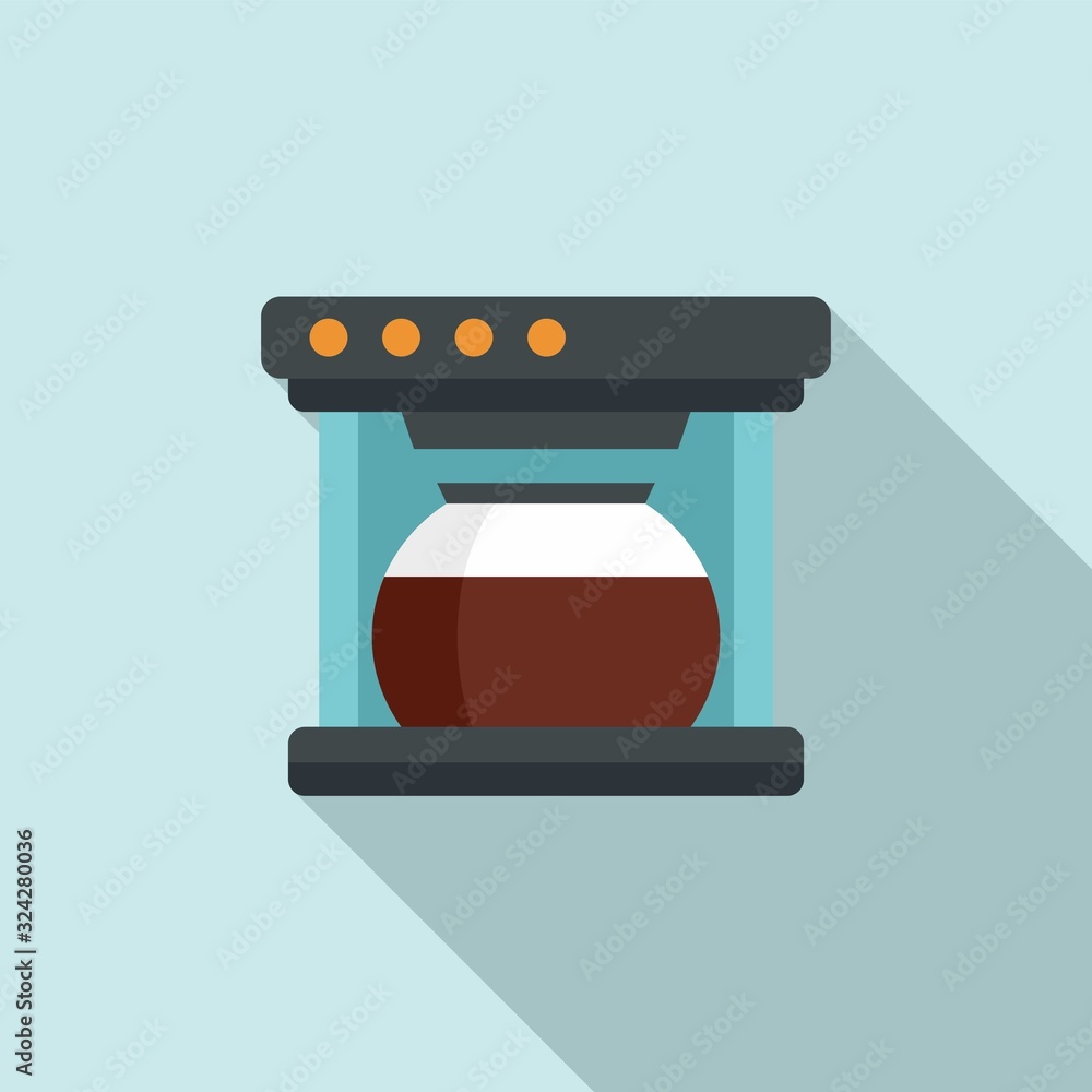 Poster automatic coffee machine icon. flat illustration of automatic coffee machine vector icon for web des