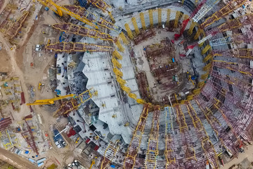 Equipment for the construction of the stadium.