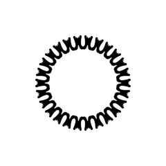 New ink Abstract circle pattern mandala flower floral petal stack zentangl spirograph modern circular pattern sun star rays tribal lace motif black white single art mehendi Digital textile frame stamp