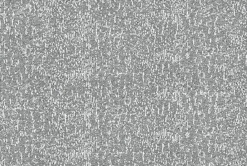 Distressed overlay texture of weaving fabric, cloth knitted. Vector illustration. Grunge black and white abstract monochrome background.