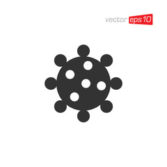 Virus and Bacteria Icon Logo Design Vector
