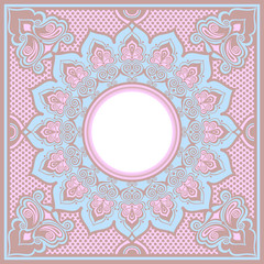 Decorative frame stylized as the culture of the East. Vector graphics