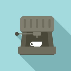 Cappuccino machine icon. Flat illustration of cappuccino machine vector icon for web design