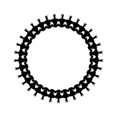 New ink Abstract circle pattern mandala flower floral petal stack zentangl spirograph modern circular pattern sun star rays tribal lace motif black white single art mehendi Digital textile frame stamp