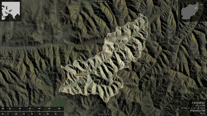 Panjshir, Afghanistan - composition. Satellite © Yarr65