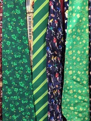 Colorful dress ties, closeup