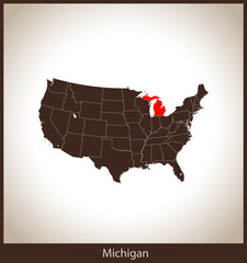 map of Michigan