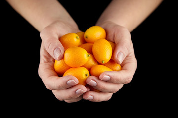 Kumquat , small oval citrus fruits, nagami variety