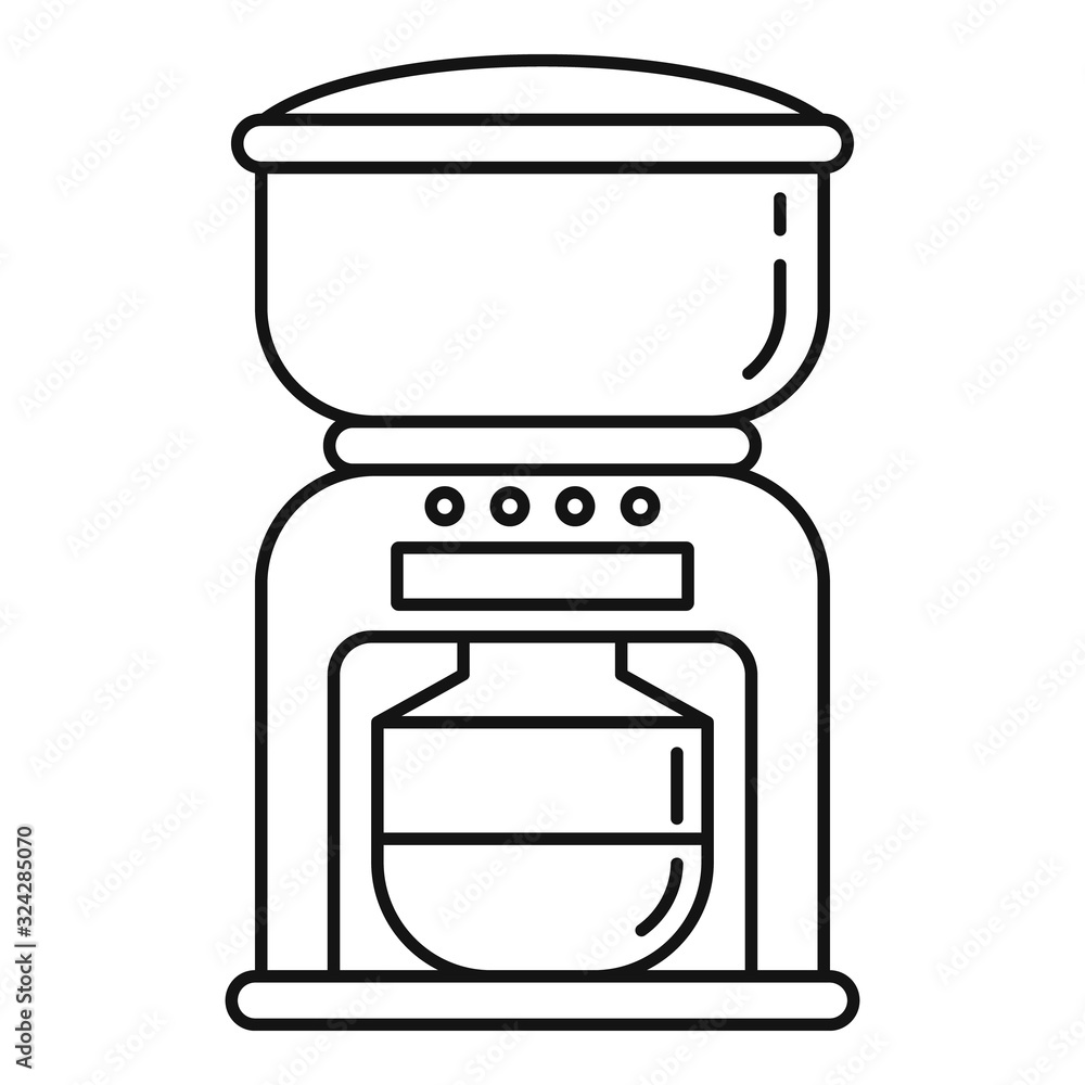 Poster vending coffee machine icon. outline vending coffee machine vector icon for web design isolated on w