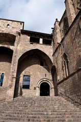 Fototapeta na wymiar Palau Reial Major, Museum of the History of the City of Barcelona, Placa del Rei, Barcelona, Spain