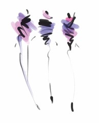 Fashion models sketch hand drawn , stylized silhouettes isolated. Fashion illustration.