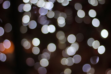 bokeh lights on black background