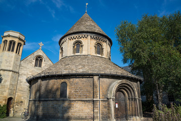 Fototapeta na wymiar Round Church or Holy Sepulchre Church, Cambridge, England, UK