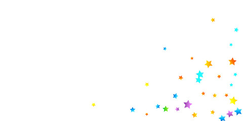 Rainbow Festive Confetti. Carnival Star Falling.