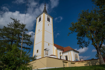 Fototapeta na wymiar Church of St Mary of the Snow in Belec, Zagorje, Croatia
