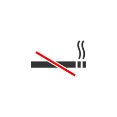 No Smoking Sign Icon Design Vector