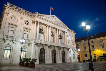 Fototapeta premium City Hall at the Municipal Square, Praca do Municipio, Lisbon, Portugal