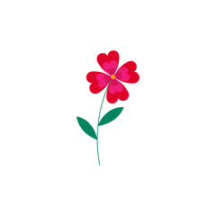 This is cute flower on white background.