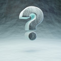 Micro question symbol. 3D rendered microscopic font.