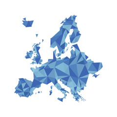 Modern europe map polygons, great design for any purposes,  vector © M-KOS