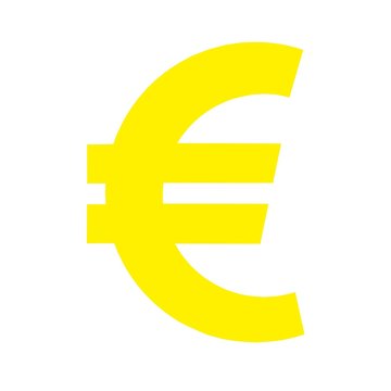 Euro icon, money. Raster illustration