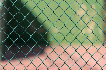 A fence in a sports facility