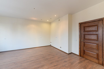 Russia, Omsk- October 18, 2019, 2019: interior room apartment. standard repair decoration in hostel