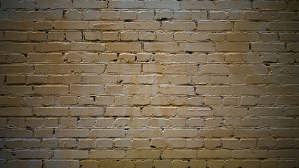 dark yellow brick painted wall background