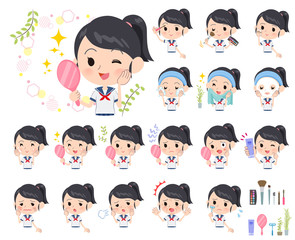 school girl Sailor suit summer_beauty