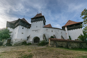 Fototapeta na wymiar inside walls of Viscri fortified church Transilvania Romania 