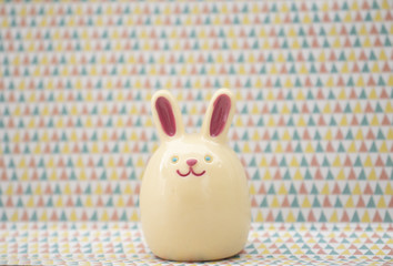 easterbunny and egg background for easter holiday