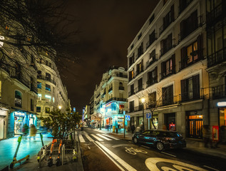 Fototapeta na wymiar Downtown Madrid on a clear night