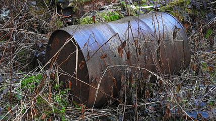 abandoned barrel