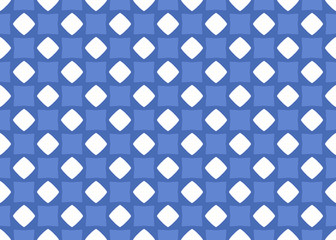Seamless geometric pattern design illustration. Background texture. In blue, white colors.