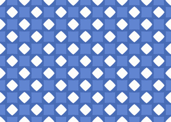 Seamless geometric pattern design illustration. Background texture. In blue, white colors.