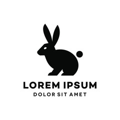 rabbit hare simple animal logo icon vector download