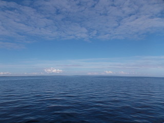 Serenity: clouds and Onega lake in Russia