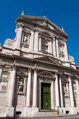 Fototapeta na wymiar Church of Saint Susanna on Quirinal Hill, designed by Carlo Maderno, Rome Italy