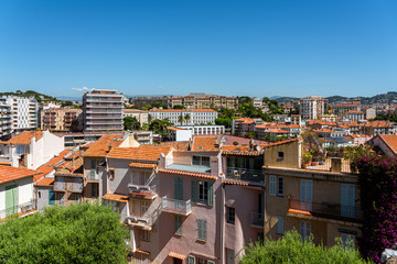 Obraz premium Aerial View Of Downtown City Of Cannes In France