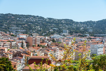 Aerial View Of Downtown City Of Cannes In France