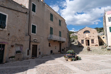 Fototapeta premium Village of Verezzi, Borgio Verezzi municipality, Province of Savona, Liguria, Italy